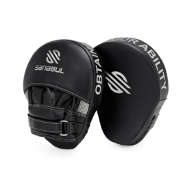 Sanabul Essential Curved Punch Mitts - zwart, zilver