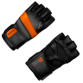KMG X Hayabusa T3 MMA Sparring Gloves - 4 oz - zwart / oranje