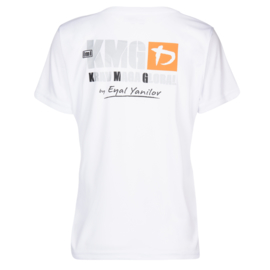 KMG T-shirt, dry-fit, white, ladies