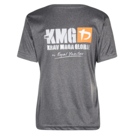 KMG T-shirt, dry-fit, dark grey, ladies