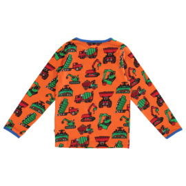 Småfolk longsleeve Machines Oranje