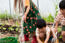 Orange Blooms Reversible Pinny Dress
