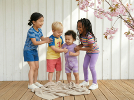 Maxomorra Shorts Muslin Solid Blue