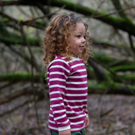 Berry Striped Long Sleeve T-Shirt