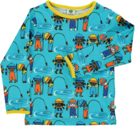 Småfolk longsleeve Children Fishing Blue