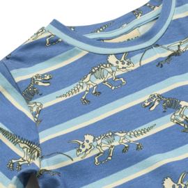 Småfolk t-shirt with Dinosaurs and stripes