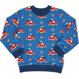 Maxomorra Sweater Lined Fire Truck