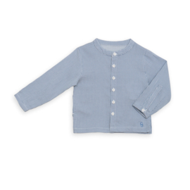 Okker-Gokker Blouse blauw-wit gestreept