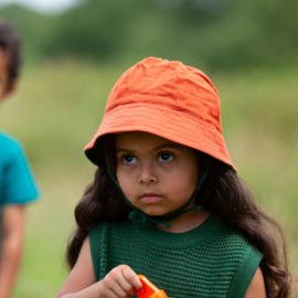 Orange Blooms Reversible Sunhat
