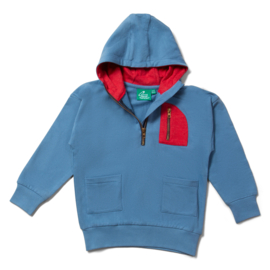 Horizon Blue Organic Quarter Zip Hoodie