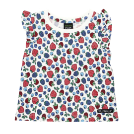 Villervalla T-shirt Berry met roezeltjes