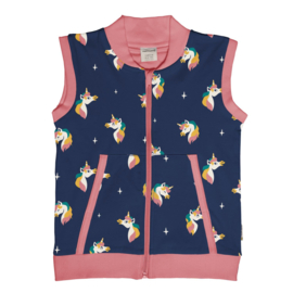 Maxomorra Linned Vest UNICORN BLUE