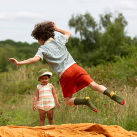 Hazy Blue Short Sleeve Knitted Top