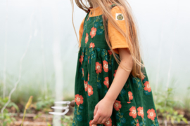 Orange Blooms Reversible Pinny Dress