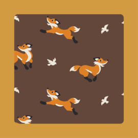 Maxomorra pyjama set lange mouw FOX BROWN