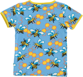 Småfolk t-shirt met bijen lichtblauw