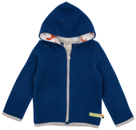 Loud + Proud Wol fleece vest blauw