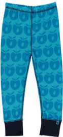 Småfolk wollen legging retro appels blauw