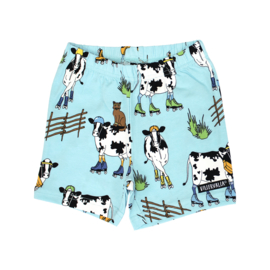 Villervalla Shorts Rolschaatsende Koe Light Aqua