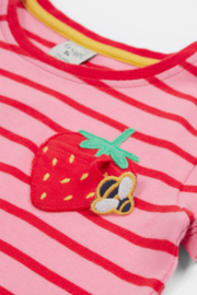 Frugi Camille Applique T-shirt Strawberry