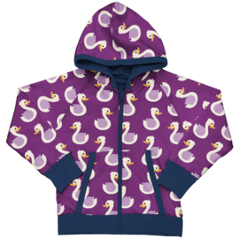 Maxomorra Zipper Hoodie Swan