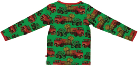 Småfolk longsleeve Tractors Groen