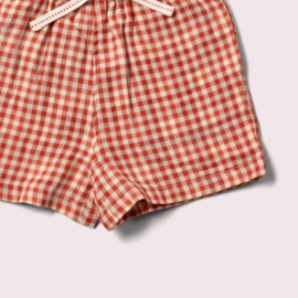 Little Red Check By The Sea Shorts