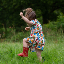Flora and Fauna Button Through Dress