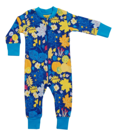 Duns zippersuit Blue Fall Flower