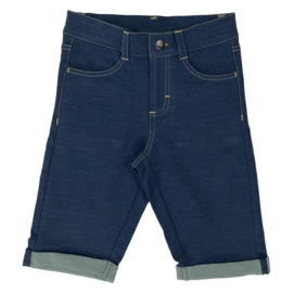 Maxomorra shorts knee indigo wash