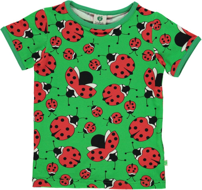 Småfolk t-shirt Ladybird Groen