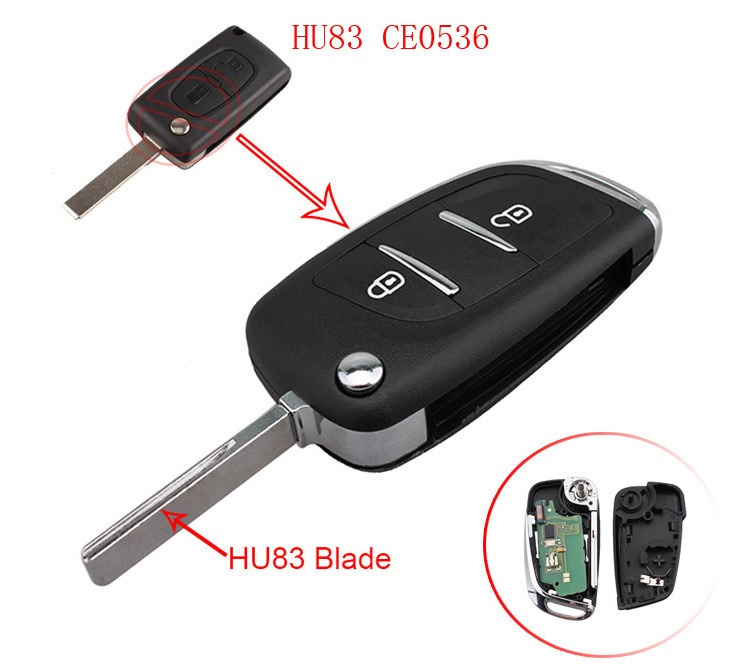 geschikt voor Peugeot 207 307 308 407 autosleutel remote key | | caraudiomasters