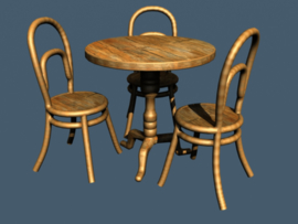 35-029 Bistro table with chairs