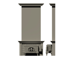 35-062 Faunus stove with mantelpiece