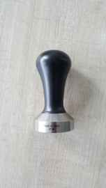 Tamper, Vlakke base, Zwart Hout, 49mm