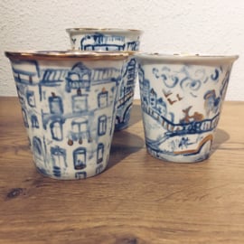 Handmade Custom Design Cups with Gold 24c