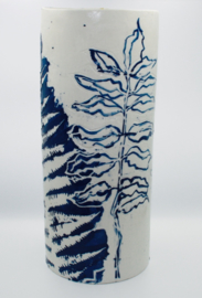 Fern Porcelain Vase- Blue & White Series