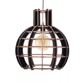 Hanglamp 'Globe' semi black