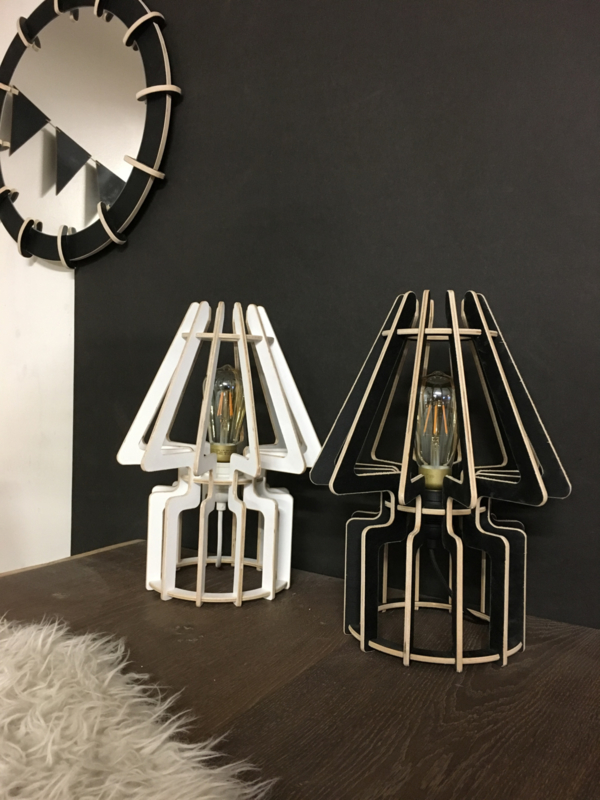 Tafellamp 'Desklamp no. 1' | naturel, grijs, zwart, wit