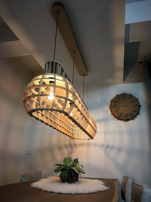 Spiksplinternieuw Houten design lamp | koop hier | De Lingehof (Optionele ophanging AT-61