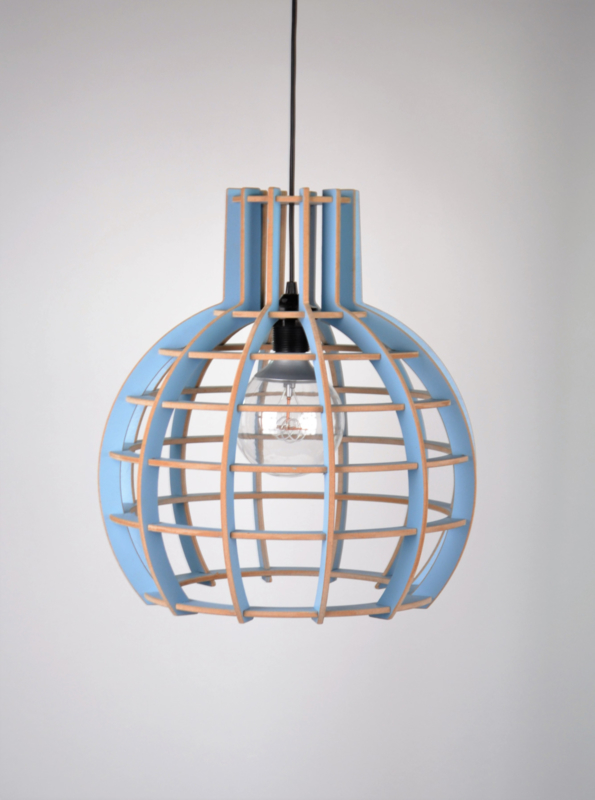 eetlust Geweldig zoeken Hanglamp 'Globe' blauw | HOUTEN LAMPEN | De Lingehof-shop