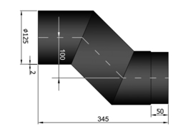 EW125 - S-Bocht 100 mm verzet