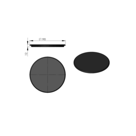 Gietijzeren afdekplaat voor termatech TT21/TT44/TT23