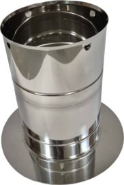 Zelfklemmende Nisbus met rozet RVS 150 mm