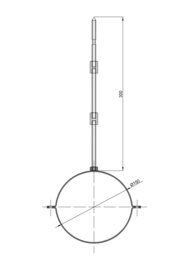 Muurbeugel 150 mm TT Zwart