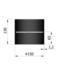 EW150 - Mof F/F Zwart Emaille