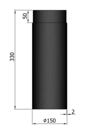 EW150 - 33 cm Zwart