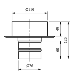 Pelletkachelpijp SPP Koppeling  80/120