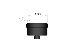 Pelletkachelpijp 80 mm - Dop voor T-stuk met condensafvoer
