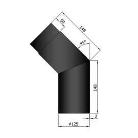 EW125 - Bocht 45°